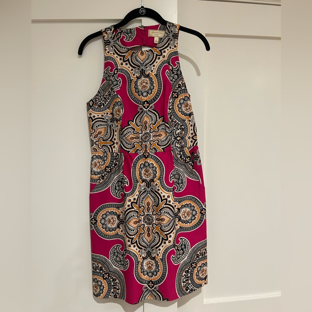 moulinette soeurs anthropologie pink cocktail dress